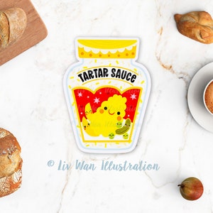 Carte postale sauce tartare - Carte postale garde-manger - Carte postale sauce - Carte postale nourriture - Carte postale découpée - Carte postale en forme - Cadeau nourriture