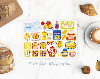 I Love Breakfast Postcard. Fun novelty food postcard, A6 size