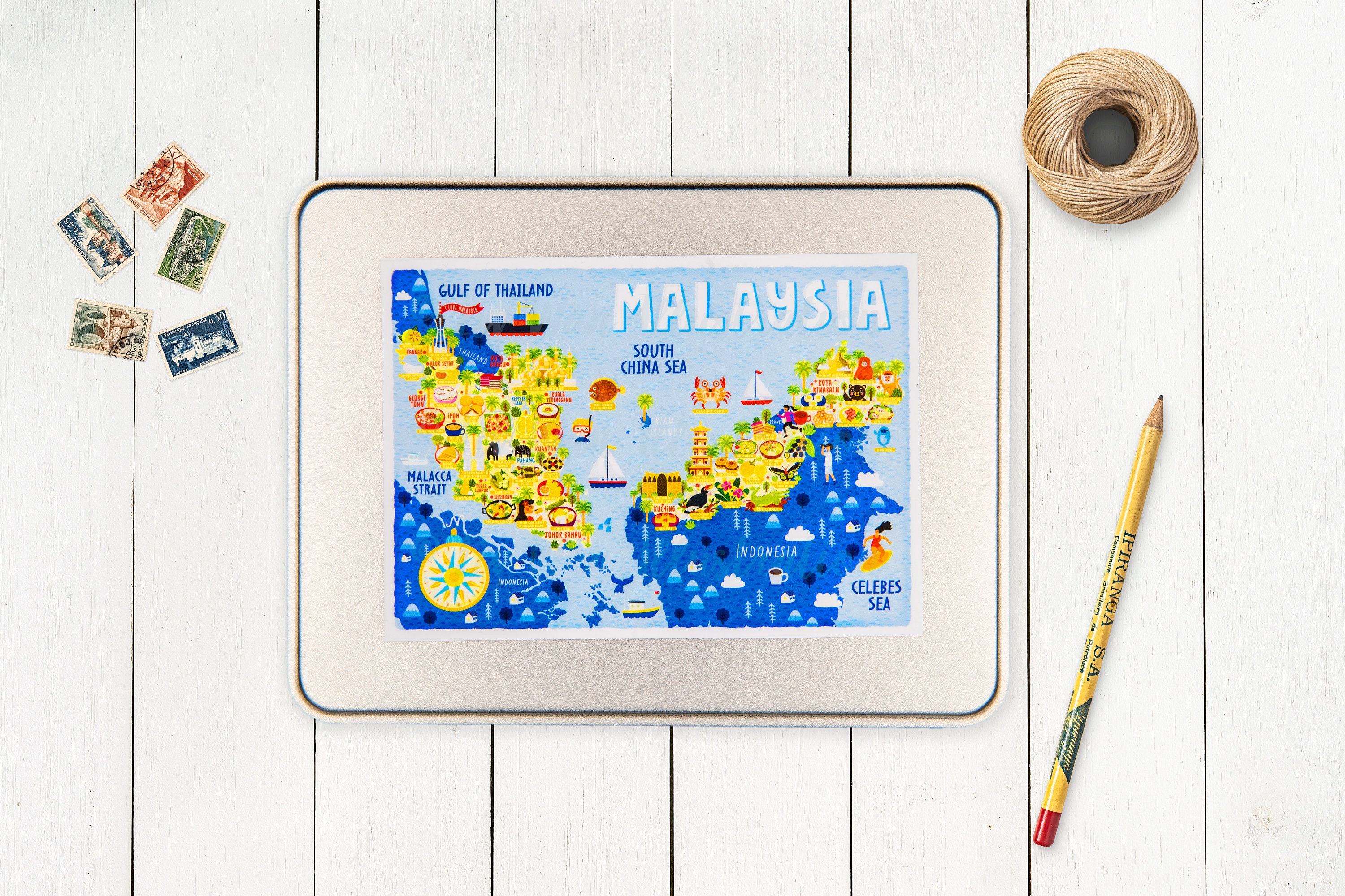 Malaysia Map Jigsaw Puzzle. Premium Hand Made 300 Piece Etsy UK
