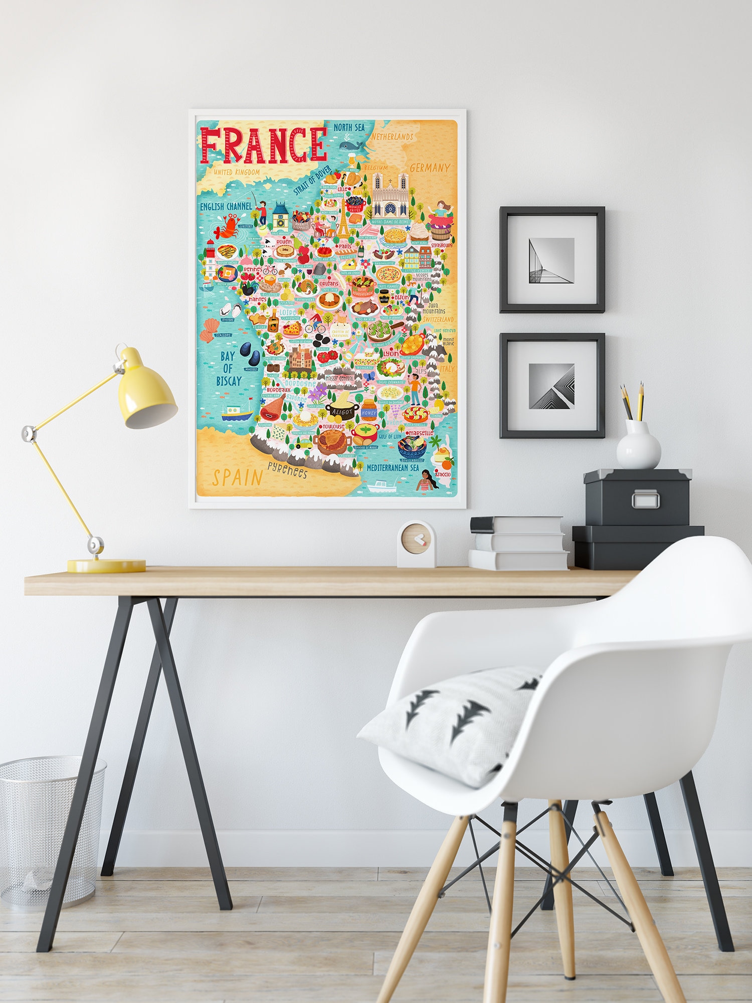 World map wall art 1565 dorm decor Poster by FrenchFineArt
