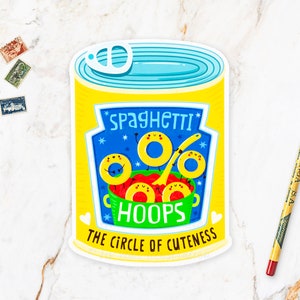 Carte postale cerceaux de spaghetti (PTY20) - carte postale de nourriture - illustration de nourriture - carte postale découpée - carte postale en forme - cadeau de nourriture