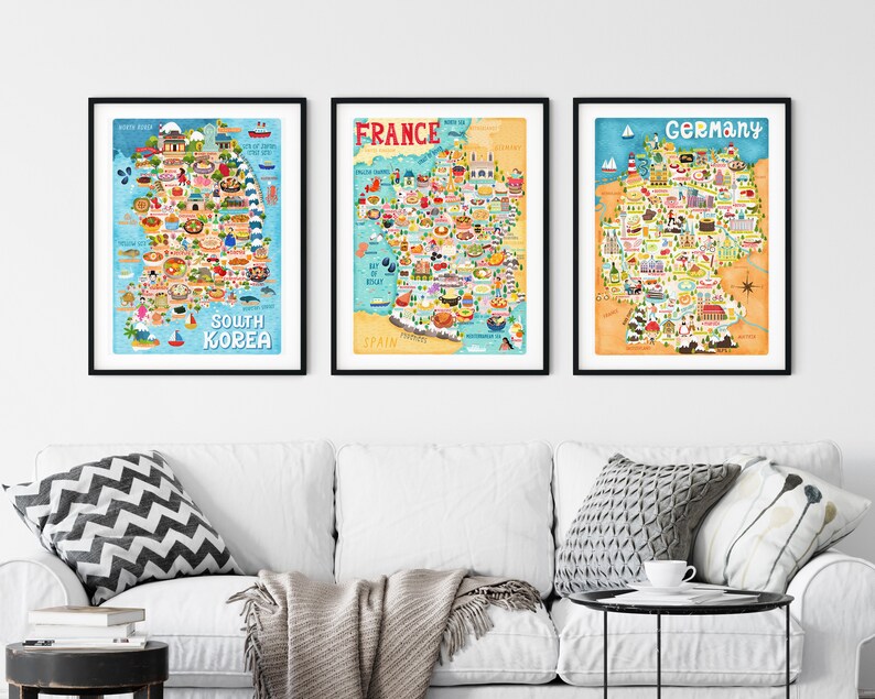 Карта постер на стену