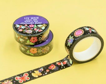 Jewellery Bugs Washi Tape. Cute washi crafting tape