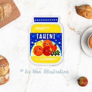 Carte postale de sauce tahini. Carte postale amusante en forme de nouveauté. A6 5,8 pouces de hauteur