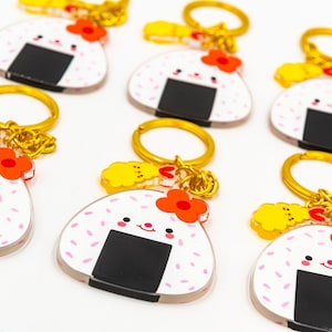 Onigiri Sushi keychain - Sushi keychain - Sushi Gift - Kawaii Keychain - Kawaii Gift - Cute Keychain - Acrylic Keychain - Food Keychain