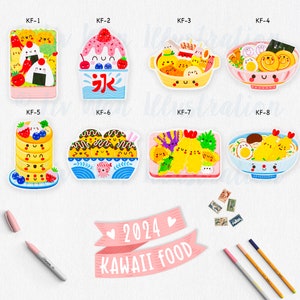 Carte postale alimentaire kawaii - Cartes postales kawaii - Cartes postales de cuisine japonaise - Cadeaux kawaii - Cartes postales aux formes amusantes - Cadeau carte postale alimentaire