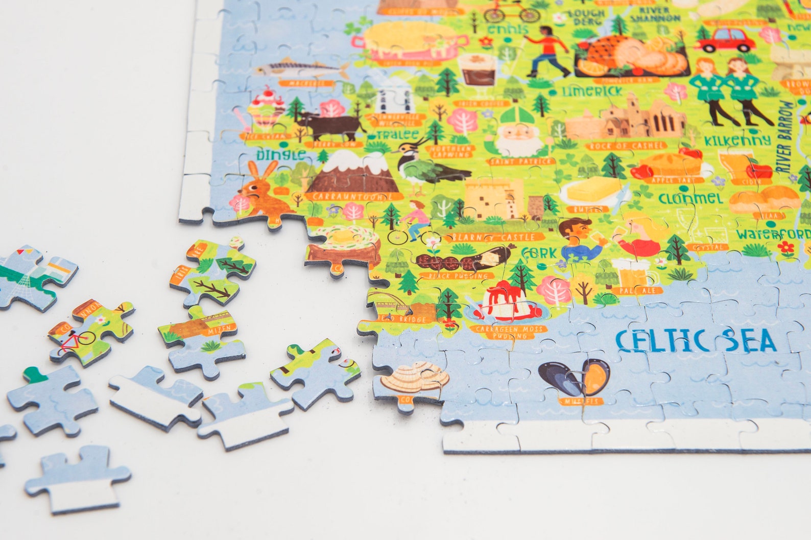 Ireland Map Jigsaw Puzzle. Premium Hand Made 300 Piece 40x28cm Etsy UK