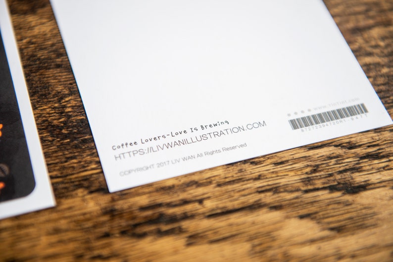 Coffee Lovers-Barista Magic Post Card Illustration Mini Print Wall Art