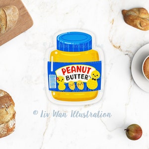 Erdnussbutter Postkarte - Erdnussbutter Geschenk - Sauce Postkarte - Lebensmittel Postkarte - Geformte Postkarte - Geformte Postkarte