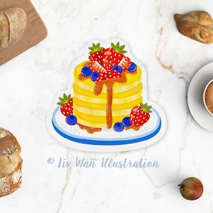 Carte postale crêpes - carte postale nourriture - carte postale cuisine - illustration culinaire - carte postale découpée - carte postale en forme - cadeau nourriture