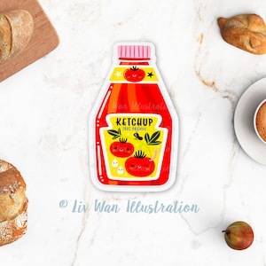 Carte postale de ketchup aux tomates. Carte postale amusante en forme de nouveauté. A6 5,8 pouces de hauteur