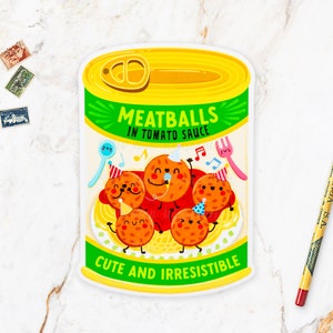 Carte postale de boulettes de viande (PTY17) - carte postale de nourriture - cadeau de boulette de viande - illustration de nourriture - carte postale de découpage - carte postale en forme - cadeau de nourriture