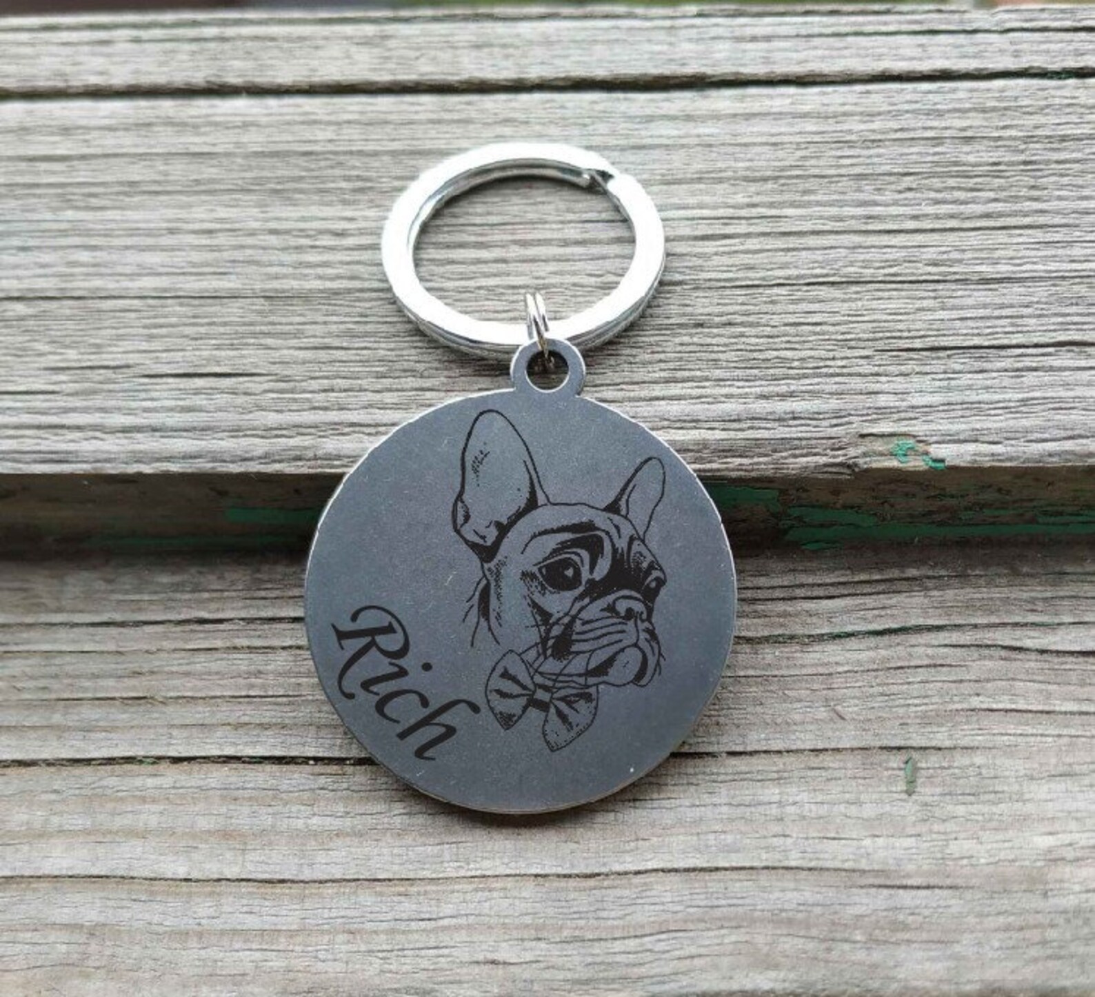Dog id tag Étiquettes de chien personnalisé gravés Français Etsy