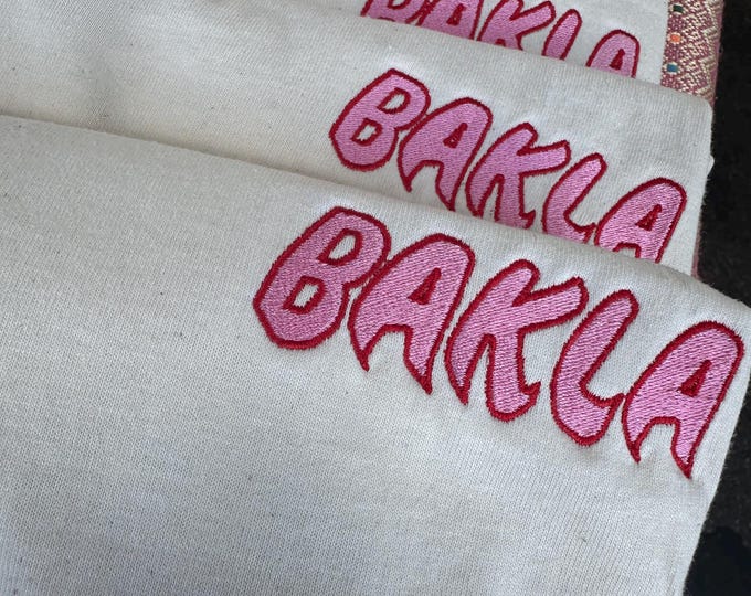 BAKLA (Gay) Cream White Embroidered T-Shirt, Unisex, Tagalog, Pilipinas