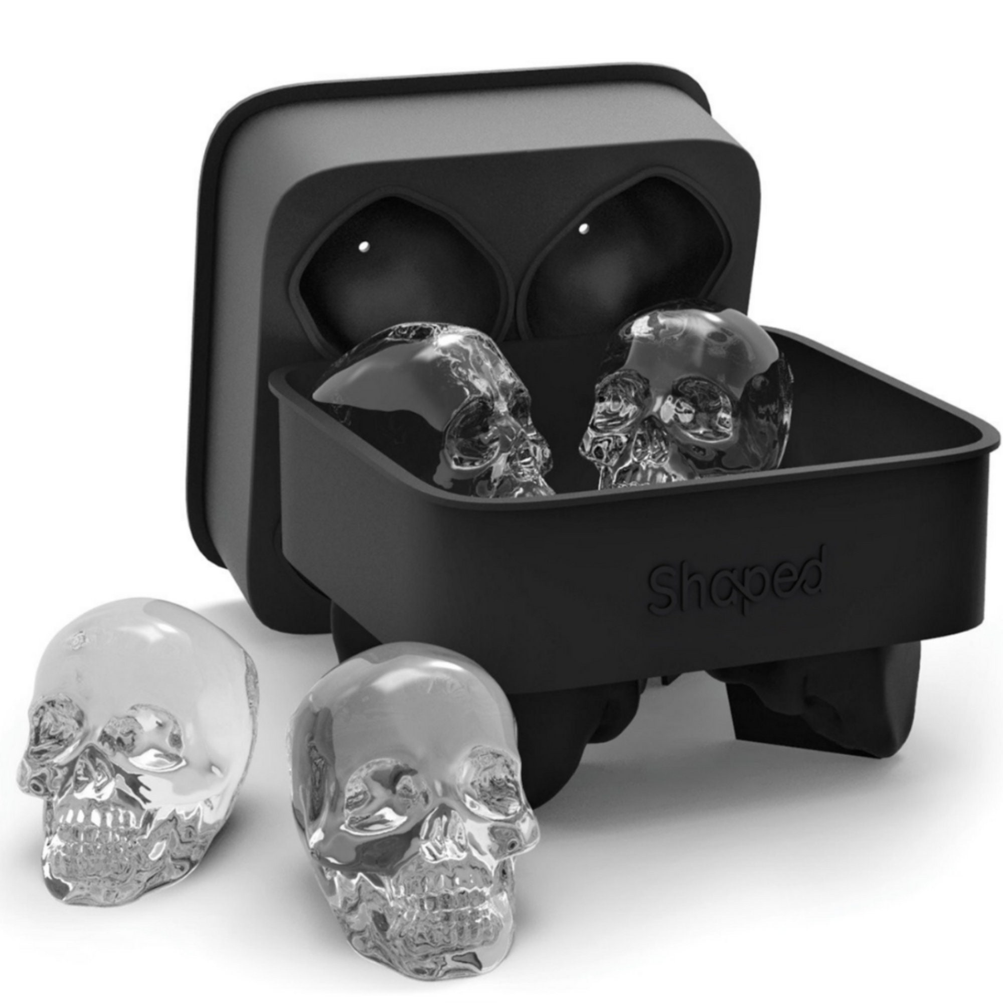 Large Whiskey Ice Ball Mold Skull, A Set 6 Large Sphere Ice Cube