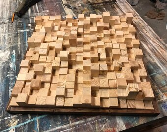 fine art hard wood wall mosaic acoustic panel sound diffuser etsy