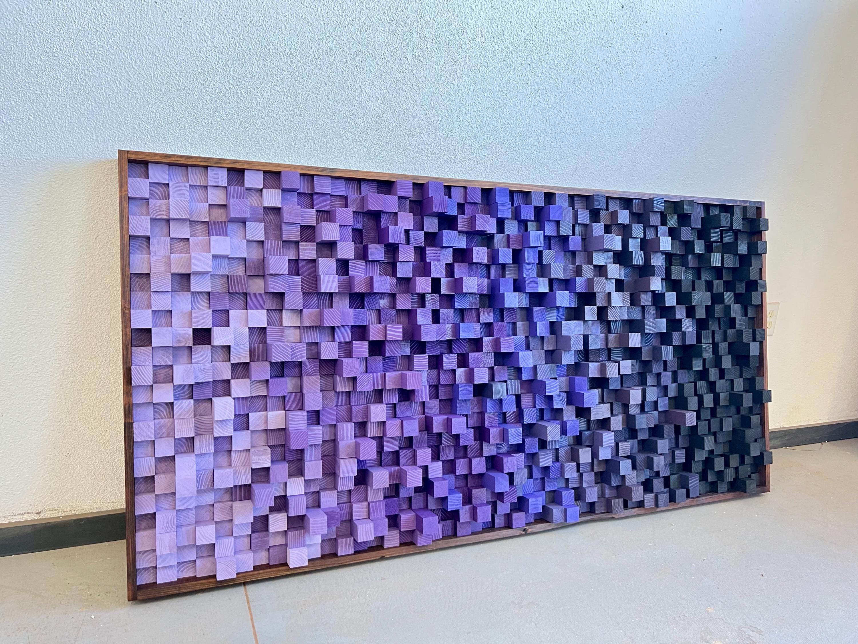 Paulownia Wood Acoustic Diffuser - Wooden Acoustic Diffusion Panel - 60 X 60 Cm Quadratic Residue Small