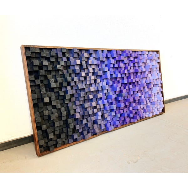 Acoustic Sound Diffuser Panel Wall Art for Recording Studio & Podcast