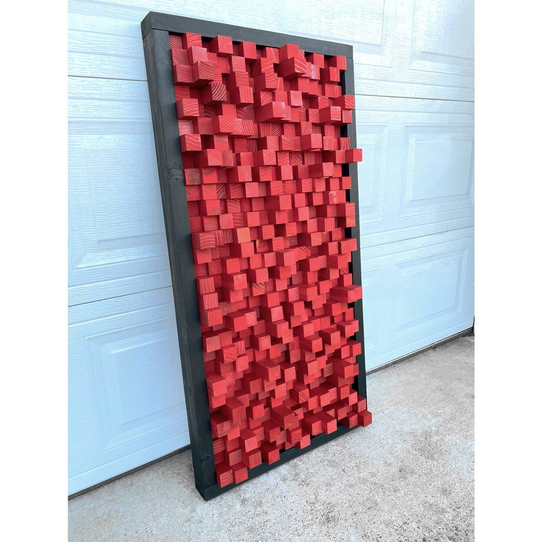 Reclaimed Wood, Sound Diffuser, Acoustic Panel, Soundproofing, Proof