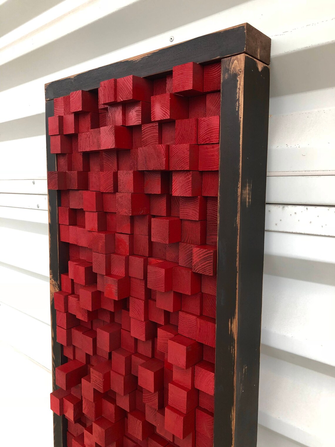 Reclaimed Wood Sound Diffuser Acoustic Panel Soundproofing Etsy