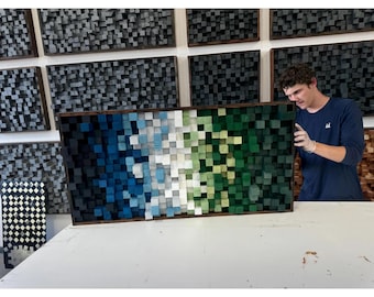 Acoustic Panel Sound Diffuser Soundproof Wall Art for Recording & Podcast Studio