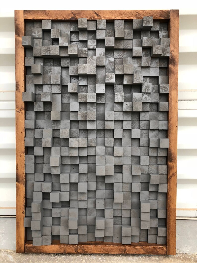 Reclaimed Wood Sound Diffuser Acoustic Panel Soundproofing Etsy