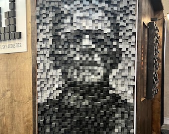 Frankenstein Wall Art Custom Acoustic Panel for Studio and Podcast