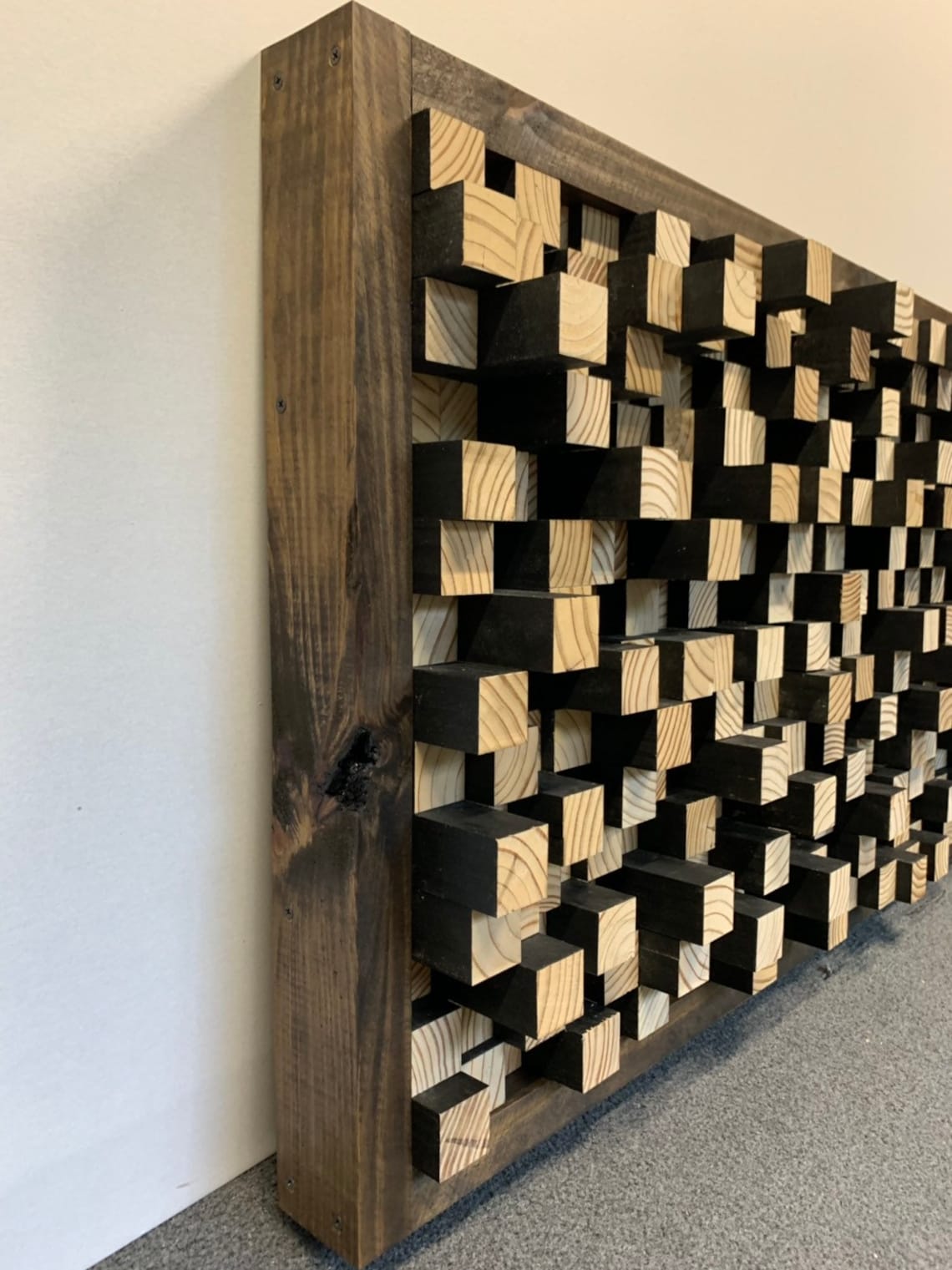 Reclaimed Wood Acoustic Panel Sound Diffuser Diffusion Natural Etsy