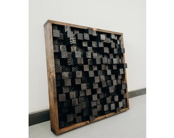 Acoustic Sound Diffuser Panel Wall Art for Recording Studio & Podcast