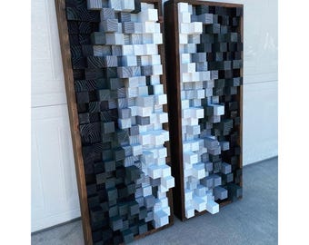 Acoustic Sound Diffuser Panel Wall Art for Recording Studio & Podcast