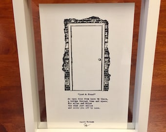 Lost & Found.   Poetry on antique typewriter. Ready to be framed. Gift ideas for birthday, wedding, anniversary, Christmas, newborn baby.