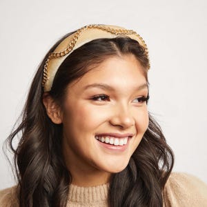 Tan Padded Headband - Etsy display picture 1