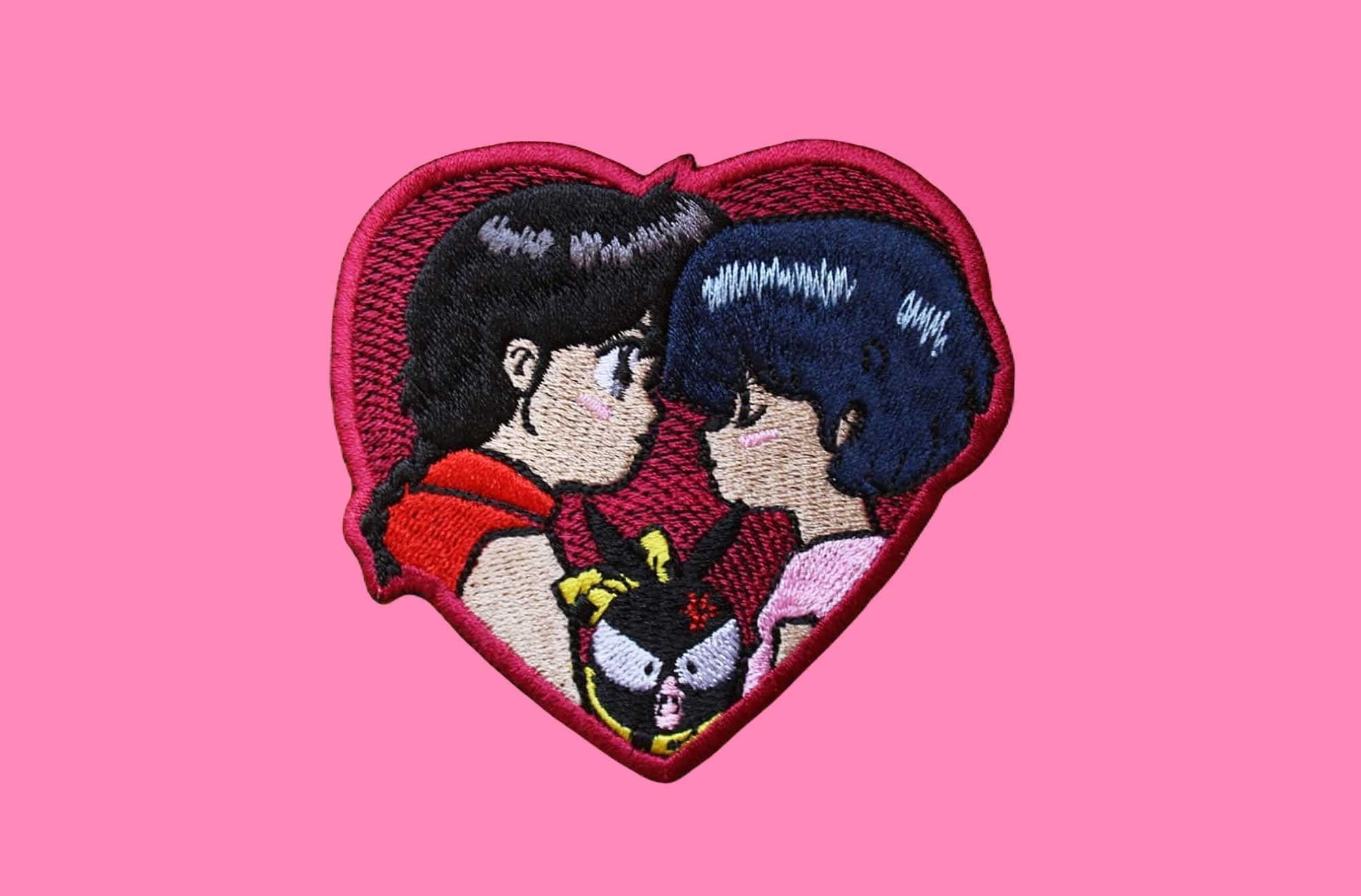 とびだせ!らんま1/2 ワッペン らんま＆あかね（怒ったミニっちゃん）刺繍ワッペン - Etsy 日本