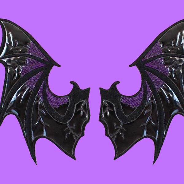 Bat Wings Embroidered Patches