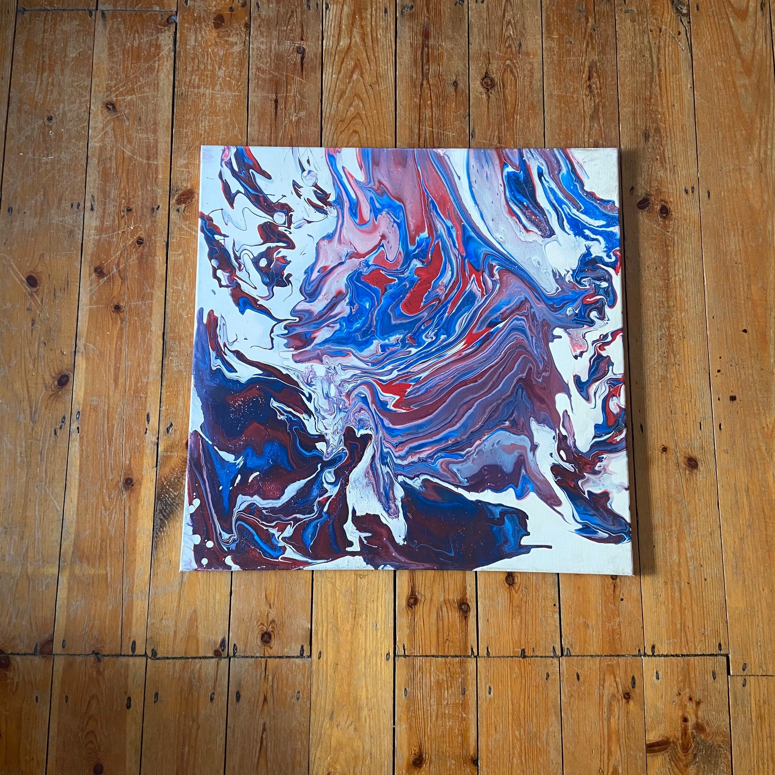 Original Fluid Painting 1x1m Etsy