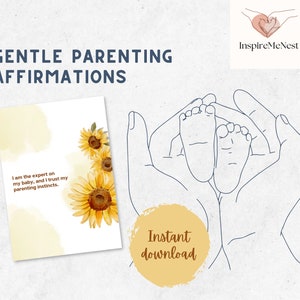 Zachte ouderschap afdrukbare affirmaties, dagelijkse affirmaties, positieve ouder, therapiekaarten, positieve affirmaties, affirmaties voor moeder
