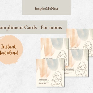 Cartes de compliments imprimables sur la maternité, cadeaux pour maman, mots d’affirmation, cartes de gentillesse, cartes de gratitude