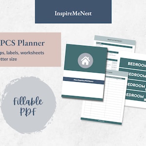 2023 Printable PCS Planner / Fillable PDF / PCS Organizer / Military Move Binder and Labels / Miliary Planner