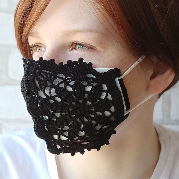 Lace Face Mask, Crochet Mask pattern, Unique Face Mask, Crochet Mask, Face Mask Pattern, Pattern Mask.