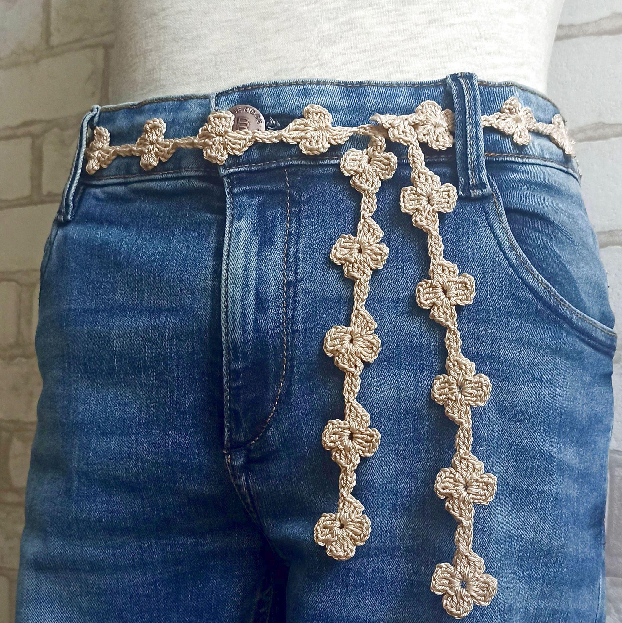 Rose Belt, Floral Crochet, Boho Accessory, Summer Fashion  display picture 2