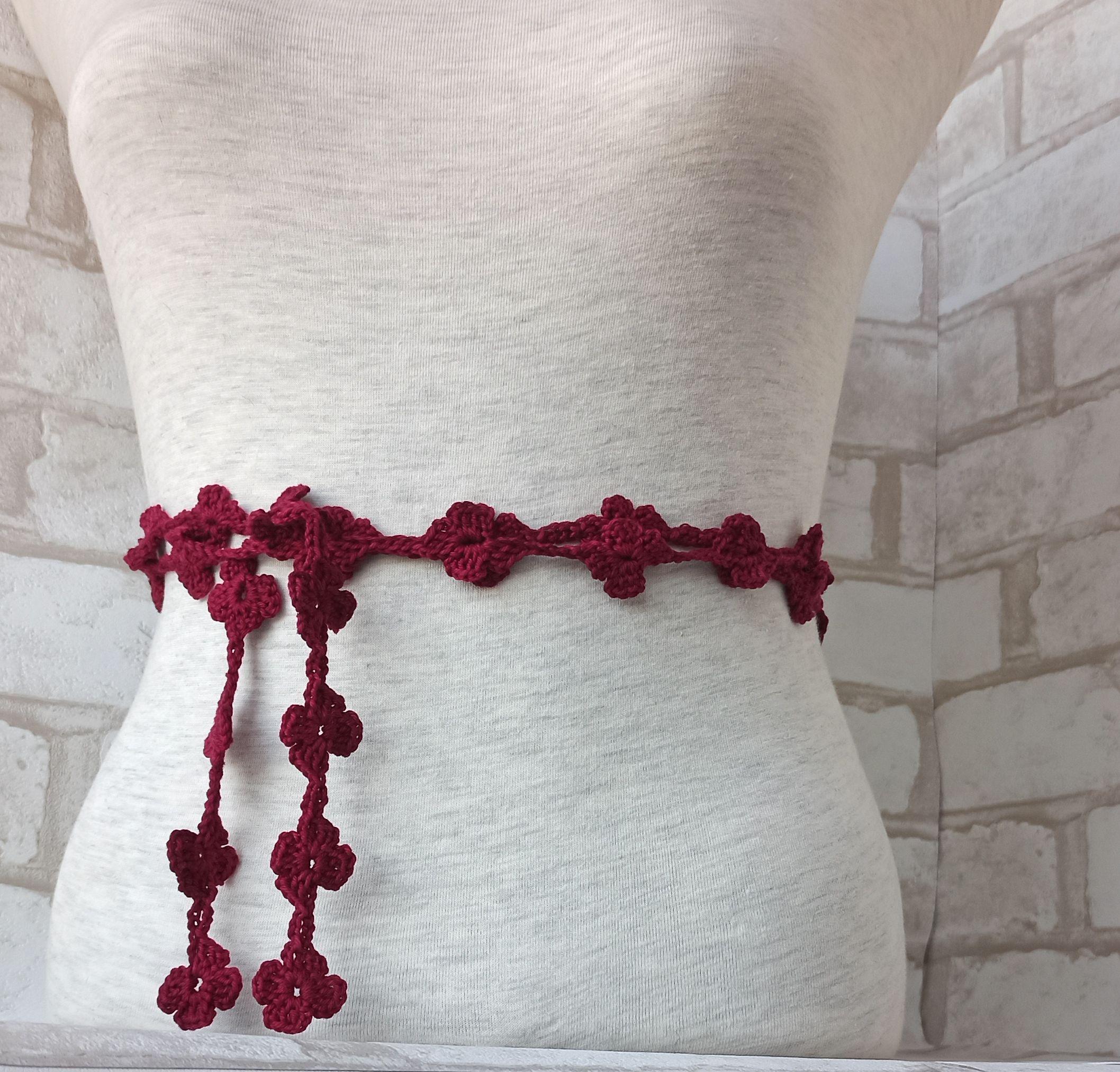 644. Handmade crocheted flower belt in ivory il_fullxfull.6906106023_d8am.jpg main image 4