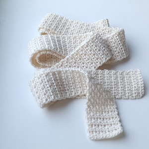 Crochet Style Cotton Belt - Perfect Dress and Cardigan Accessory, Minimalist Belt