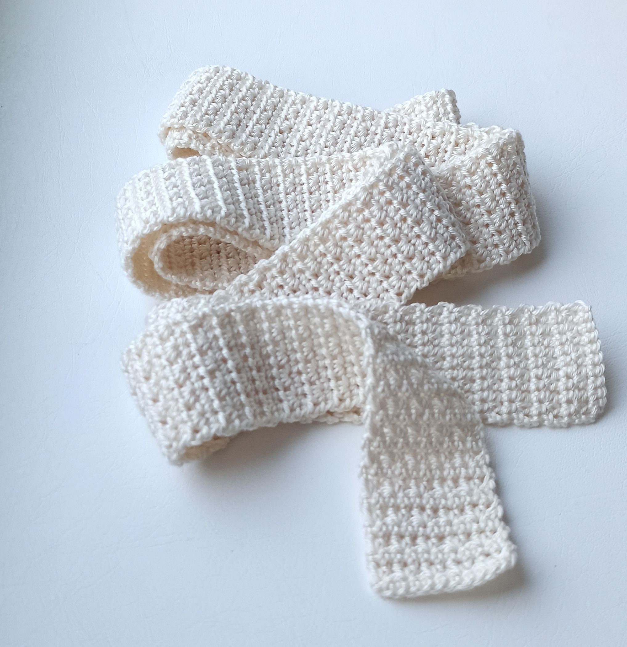 Casual to Elegant Style Cream and White Crocheted Belt with Buckle Crochet Belt - YouTube main image 3