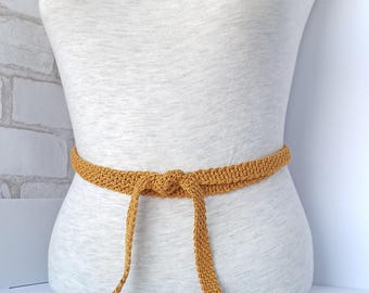 Minimalist Belt, Handmade Belt, Fall accessory, Crochet Fashion