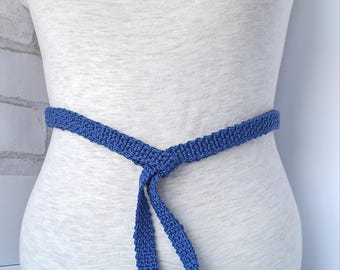 Thin Crochet Waist Belt, Minimalist Style, Fall accessory
