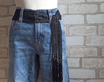 Crochet Corset Belt: Handmade Cotton Waist Tie - Western Style