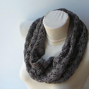 Lace Scarf, Easy Crochet Pattern, Infinity Shawl pattern
