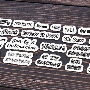 fun curse words printable stickers funny expletive on etsy
