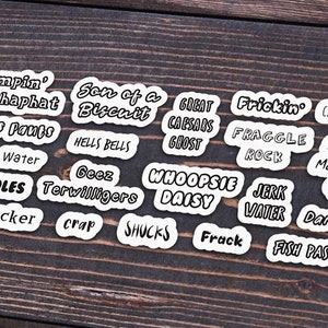 Fun Curse Words Printable Stickers /// Funny Expletive on Scrapbook Sticker, Swear Word on Computer Stickers, Budget Funny Stickers