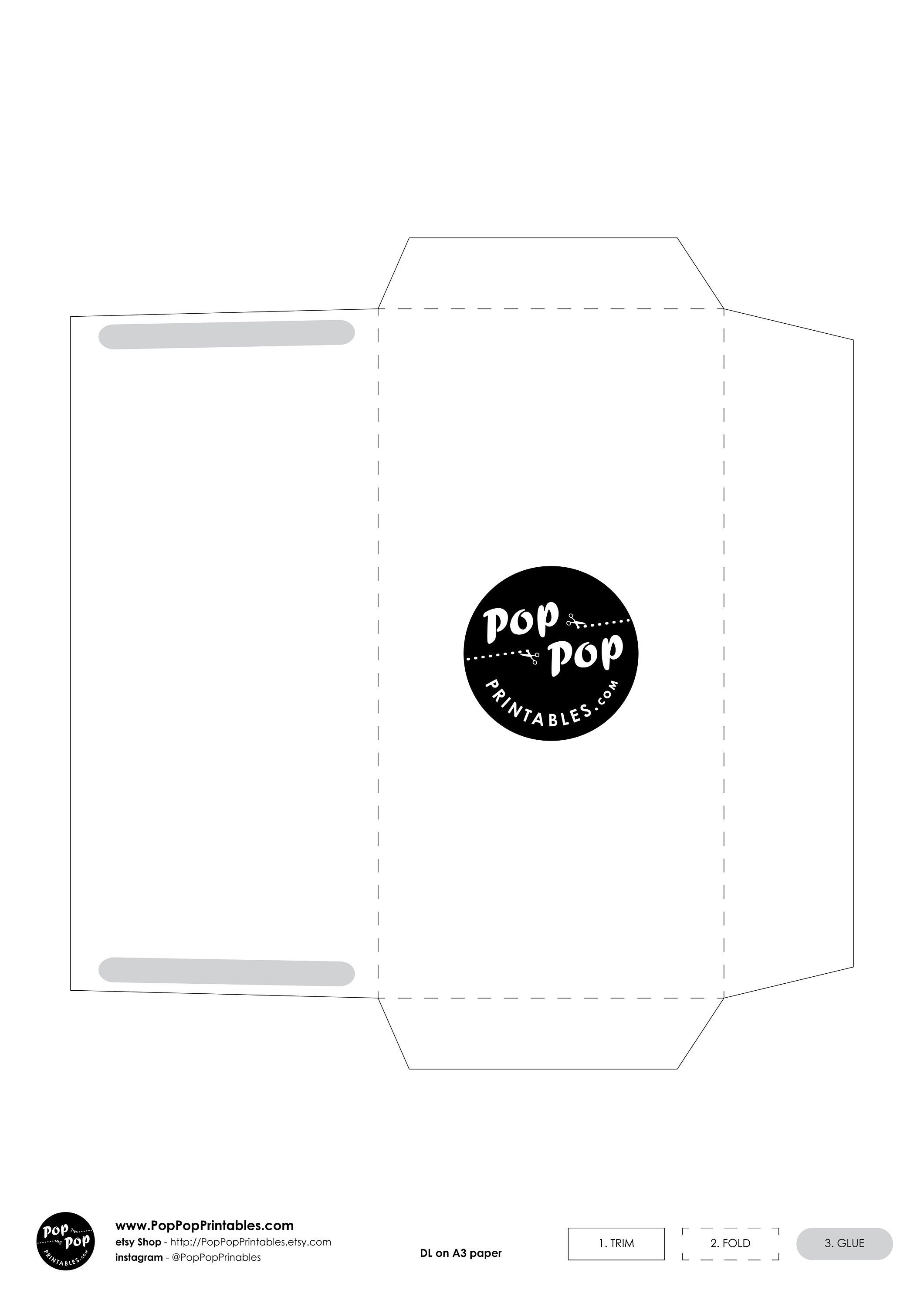 quick easy dl printable envelope blank instant download for etsy denmark